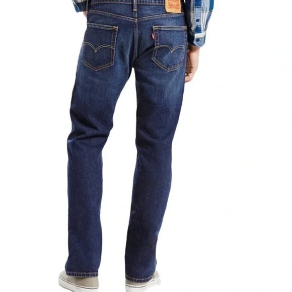 Levi's 505 Men's Regular Fit Straight Leg Jeans - Picture 1 of 14